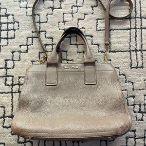 Miu Miu Grey Tote Bag